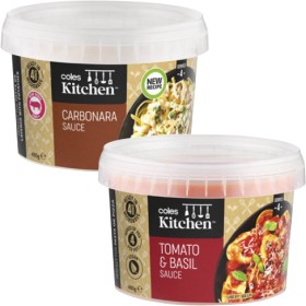 Coles-Kitchen-Pasta-Sauce-480g on sale