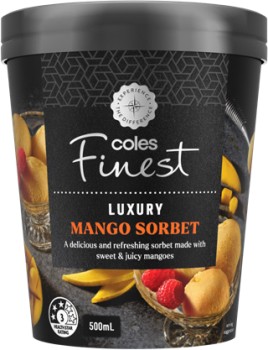 Coles-Finest-Luxury-Sorbet-Tub-500mL on sale