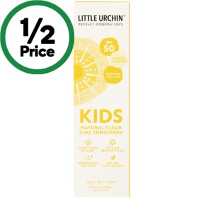Little+Urchin+SPF+50+Kids+Natural+Clear+Zinc+Sunscreen+100g%7E
