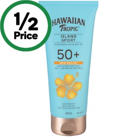 Hawaiian-Tropic-SPF-50-Island-Sport-Sunscreen-Lotion-180ml on sale