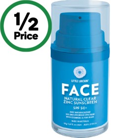Little-Urchin-SPF-50-Face-Natural-Clear-Zinc-Sunscreen-50g on sale