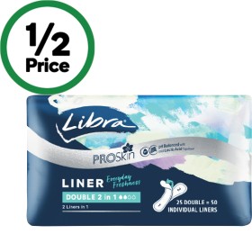 Libra-ProSkin-Liners-Double-2-in-1-Pk-25 on sale