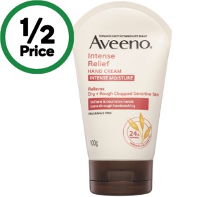 Aveeno-Intense-Relief-Fragrance-Free-Hand-Cream-Dry-Sensitive-Skin-100g on sale