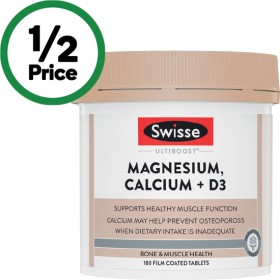 Swisse-Ultiboost-Magnesium-Calcium-D3-Tablets-Pk-180 on sale