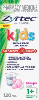 Zyrtec-Kids-Solution-Bubblegum-Flavour-120mL on sale