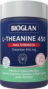NEW+Bioglan+L-Theanine+450+Max+Strength+30+Tablets%2A