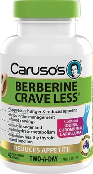 NEW-Carusos-Berberine-Crave-Less-42-Tablets on sale