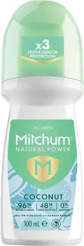 NEW+Mitchum+Natural+Roll+On+Deodorant+100mL+-+Coconut