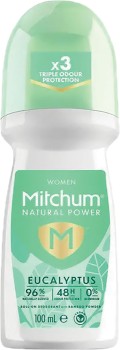 NEW+Mitchum+Natural+Roll+On+Deodorant+100mL+-+Eucalyptus