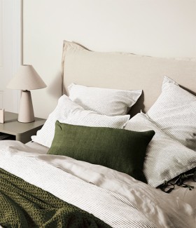 Aura+Home+Chambray+Mini+Stripe+Quilt+Cover