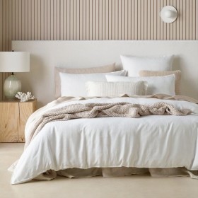 Australian+House+%26amp%3B+Garden+Sandy+Cape+Washed+Belgian+Linen+Quilt+Cover+Set+of+3%5E+-+White