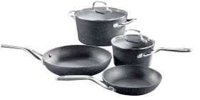 The-Cook-Shop-Baccarat-Rock-4-Piece-Non-Stick-Cookware-Set-Black on sale
