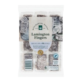 Woolworths+Lamington+Fingers+350g+Pk+18