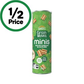 Sunbites-Grain-Waves-Cheetos-Doritos-or-Twisties-Minis-90-150g on sale