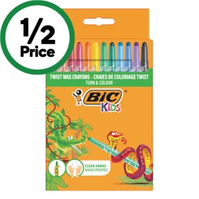 BiC-Kids-Turn-Colour-Crayons-Pk-12 on sale