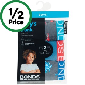 Bonds+Boys+Cotton+Trunk+Assorted+Pk+3