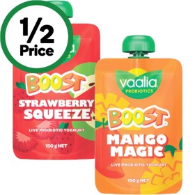 Vaalia-Boost-Probiotic-Yoghurt-Pouch-150g on sale