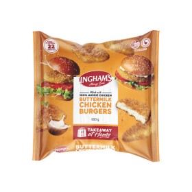 Inghams-Buttermilk-Chicken-Burgers-600g on sale