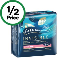 Libra+Invisible+Super+Pads+Wings+Pk+12