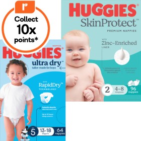 Huggies+Infant+or+Newborn+Nappies+Pk+96-108+or+Ultra+Dry+Nappies+Pk+60-90