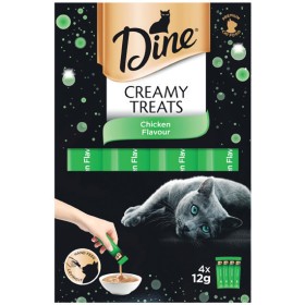 Dine+Creamy+Cat+Treats+Pk+4+x+12g