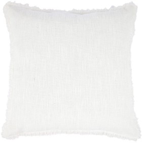 60cm-Fringe-Cushion-White on sale