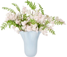 Ruffle-Blue-Glass-Vase on sale