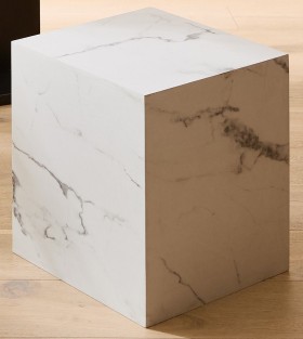 Marble+Lk+Side+Table+White