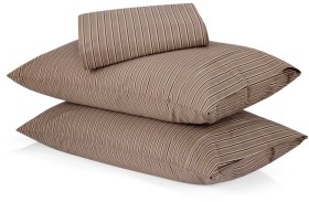 250+Thread+Count+Stripe+Cotton+Sheet+Set+-+Queen+Bed%2C+Mocha