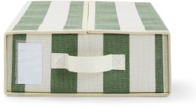 Linen+Look+Bed+Linen+Box+-+Green+Stripe