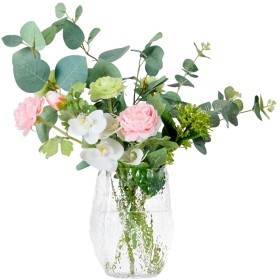 Textured-Clear-Glass-Vase on sale