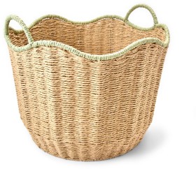 Round-Wavy-Basket-Large-Beige on sale