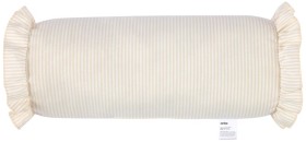 Ruffled+Bolster+Cushion+-+Beige