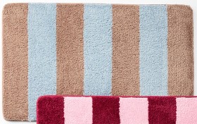 Blue+Thick+Stripe+Bathmat