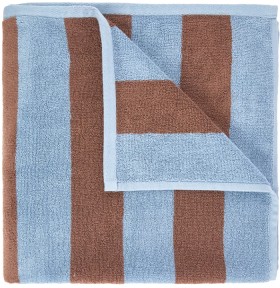 Stripe-Cotton-Bath-Towel-Brown on sale