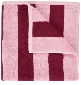 Stripe+Cotton+Bath+Towel+-+Berry