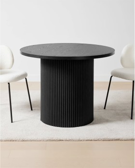 Ryan+Ribbed+Dining+Table+-+Black