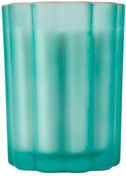 Scallop+Glass+Candle+-+Green