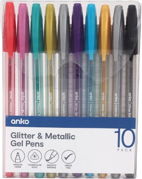10+Pack+Glitter+and+Metallic+Gel+Pens