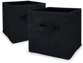 2+Pack+Collapsible+Storage+Cubes+-+Black