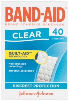 Band-Aid+Clear+Bandages+40+Pack