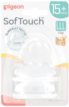 Pigeon+SofTouch+Teat+LLL+15m%2B+2+Pack