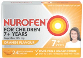 Nurofen+For+Children+7%2B+Orange+Flavour+24+Soft+Chewable+Capsules