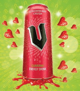 NEW+V+Energy+Drink+Strawberry+Crush+500mL