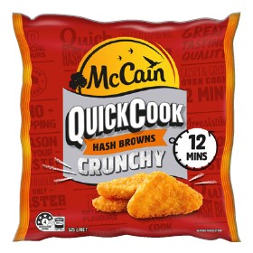 McCain-Quick-Cook-Crunchy-Hash-Browns-525g on sale