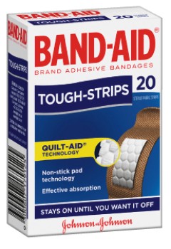 BandAid-Tough-Strips-Regular-20-Pack on sale