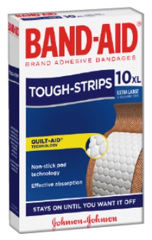 BandAid-Tough-Strips-Extra-Large-10-Pack on sale