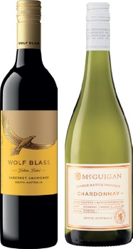 Wolf+Blass+Yellow+Label+or+McGuigan+Single+Batch+750mL+Varieties