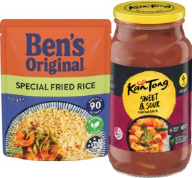 Bens-Original-Flavoured-Rice-240250g-or-KanTong-Cooking-Sauce-485520g-Selected-Varieties on sale