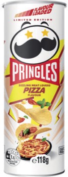 NEW-Pringles-Chips-Sizzling-Meat-Lovers-Pizza-Flavour-118g on sale